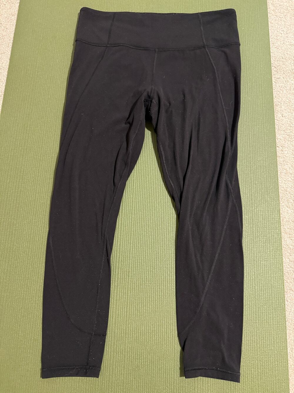 Athleta Salutation 7/8 Tight Powervita Fabric Leggings Black Size L